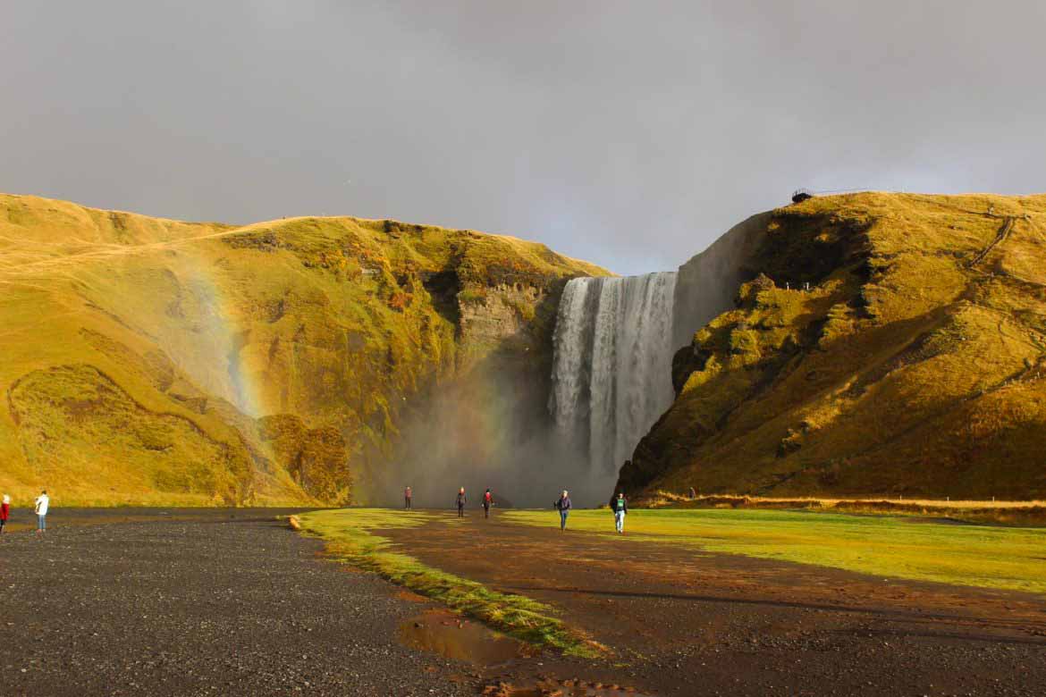 Skógafoss Wasserfall Island ©Ines Erlacher