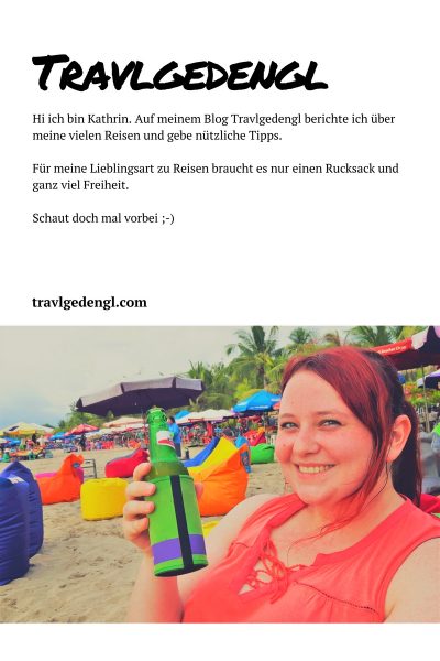 Hi ich bin Kathrin. Auf meinem Blog Travlgedengl.com berichte ich über meine vielen Reisen und gebe nützliche Tipps. Für meine Lieblingsart zu Reisen braucht es nur einen Rucksack und ganz viel Freiheit. Schaut doch mal vorbei.