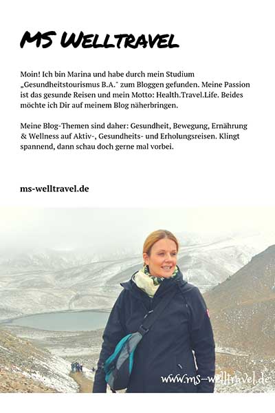 Moin! Ich bin Marina und habe durch mein Studium „Gesundheitstourismus B.A." zum Bloggen gefunden. Meine Passion ist das gesunde Reisen und mein Motto: Health.Travel.Life. Beides möchte ich Dir auf meinem Blog näherbringen.