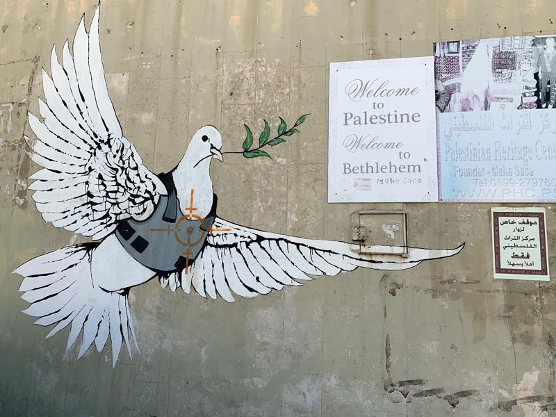 Banksy Mural Bethlehem Palästina www.gindeslebens.com