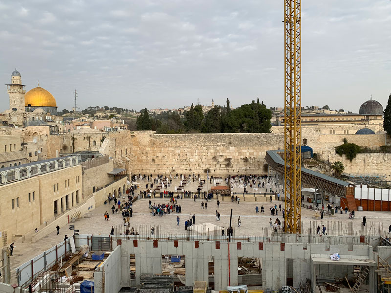 Ausblick auf die Klagemauer, den Felsendom und die Al Aqsa Moschee am Ölberg Jerusalem Israel an einem Tag - Sehenswürdigkeiten, Hotel, Highlights und Tipps www.gindeslebens.com