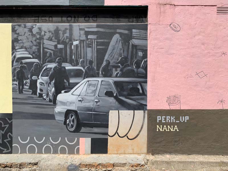 Perk_up and Nana Mural Streetart Woodstock Südafrika