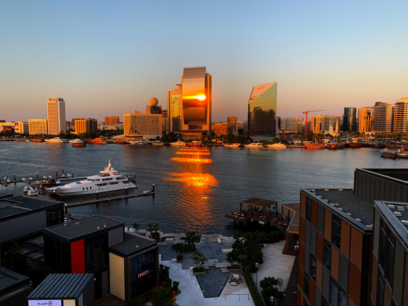 Sonnenuntergang Dubai Creek