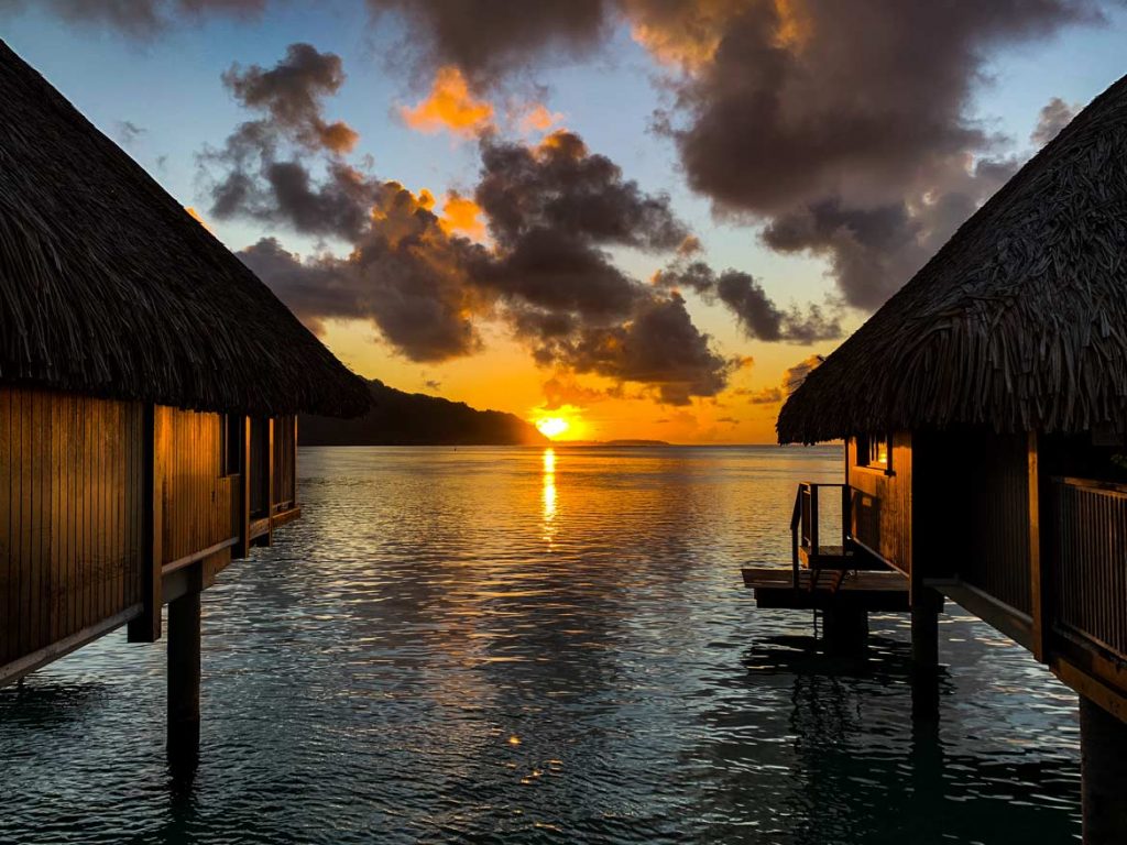 Sonnenuntergang Moorea Französisch-Polynesien